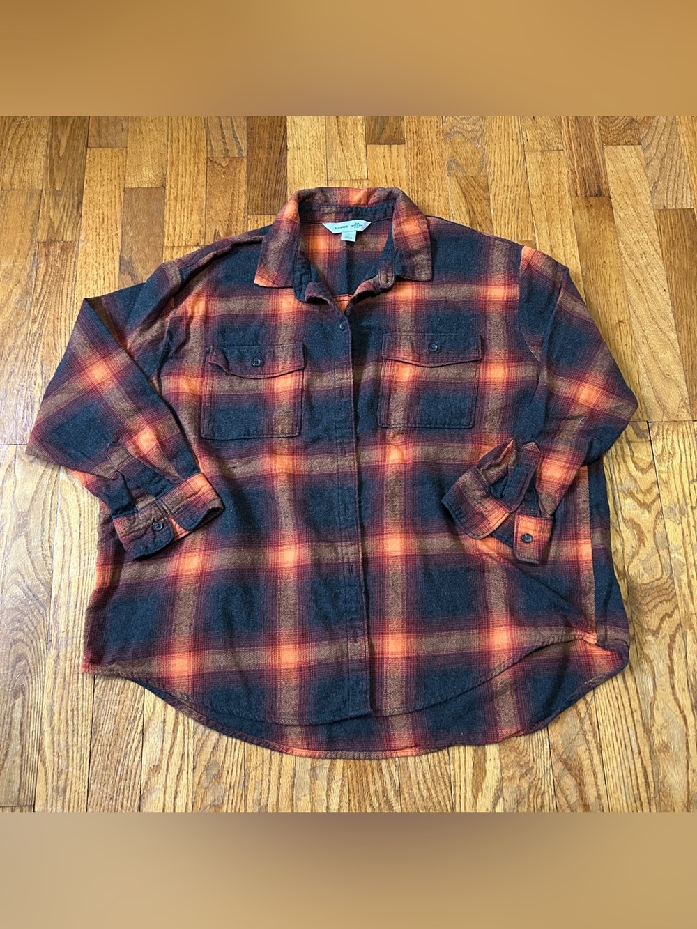 Old Navy TS Evermore Inspired “The Boyfriend Shirt” Plaid Flannel Size XL